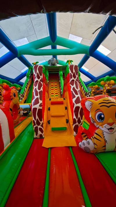 Коммерческий надувной батут «Мир Сафари», 14*7*7,5 м