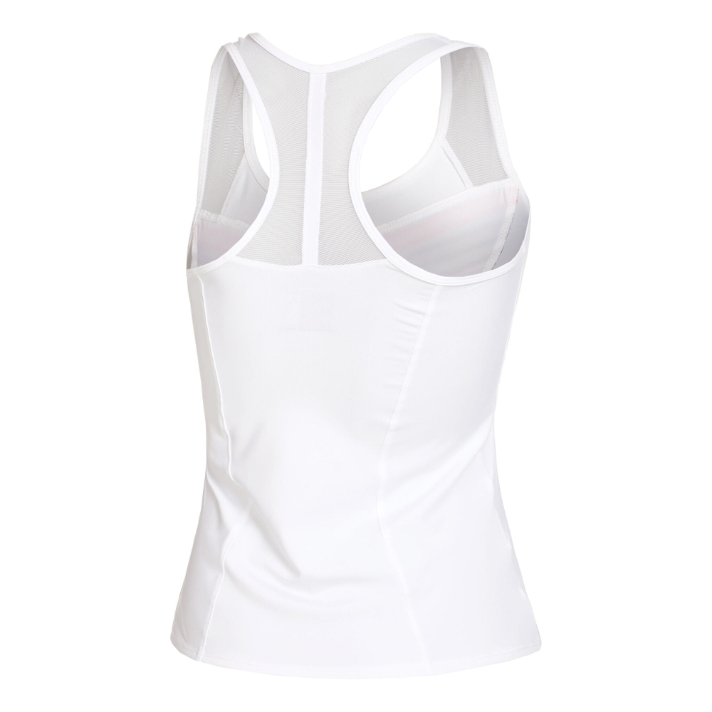 Женская теннисная майка Lucky in Love Shadow Play Racerback Tank Top Women - White