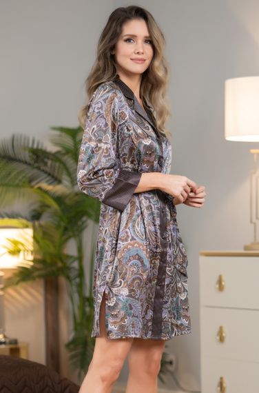 Короткий халат на пуговицах Mia-Amore GINA ДЖИНА 3814