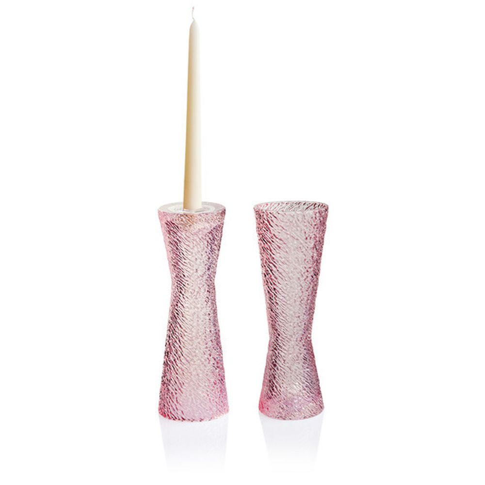 Подсвечник со свечой IVV Ироко 25см лиловый