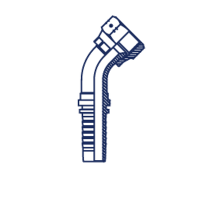 Фитинг DN 16 JIC (Г) 7/8 (45)