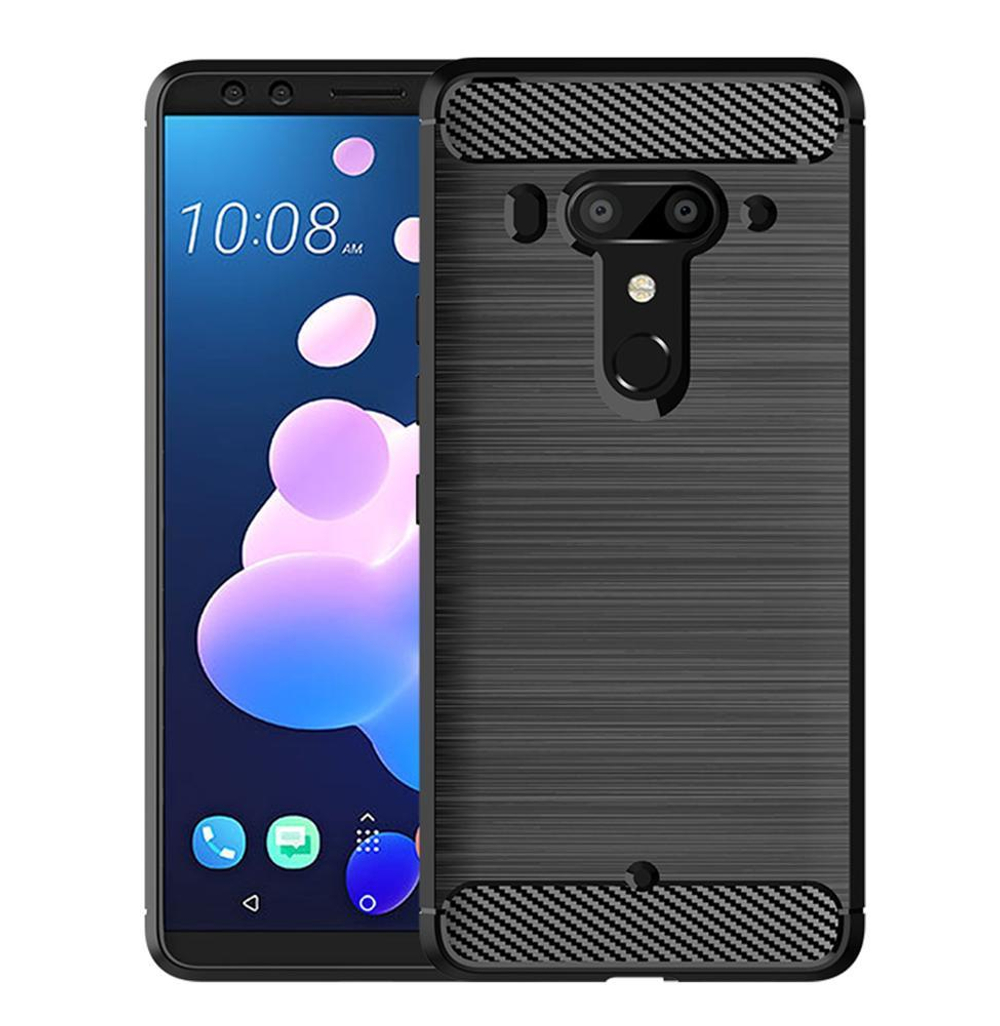 Чехол для HTC U12 Plus (Exodus 1) цвет Black (черный), серия Carbon от Caseport