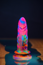 Фантазийный фаллоимитатор Mr. G-spot, сине-красный - 18 см