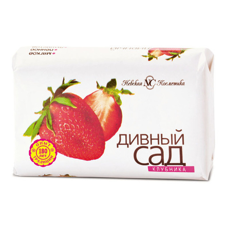 Туалетное мыло 90 гр Невская Косметика Дивный сад клубника