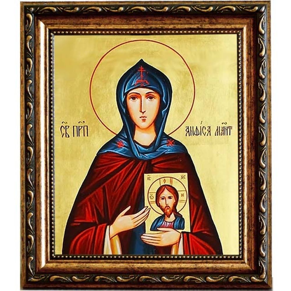 Анфиса Мантинейская Преподобная, игумения, исповедница. Икона на холсте.