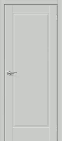 Межкомнатная дверь  Прима 10 ПЭТ Grey Silk (светло-серый матовый, без текстуры)