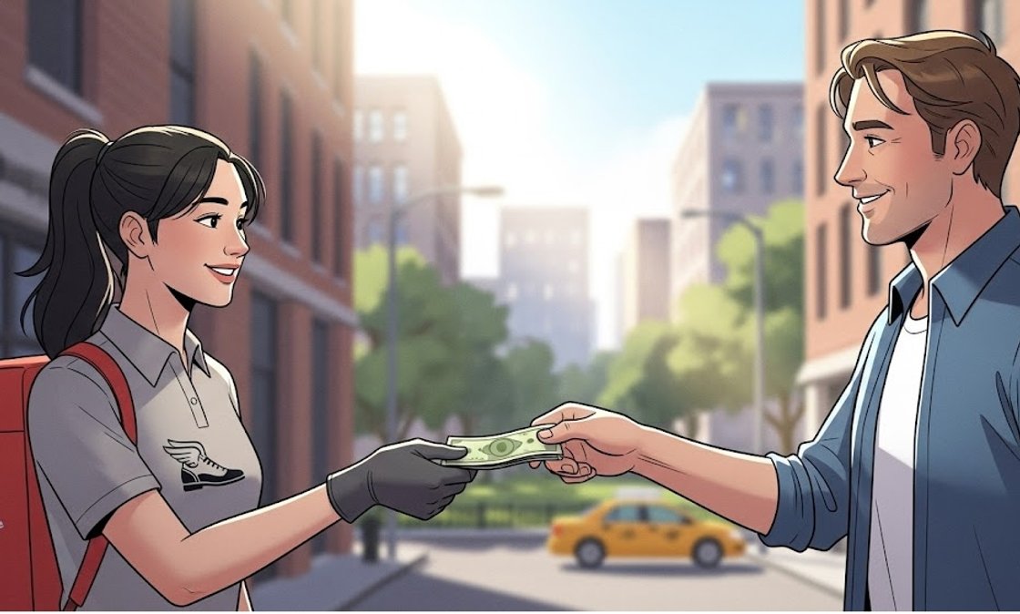 Россияне оставляют курьерам в среднем 223 рубля за доставку подарков