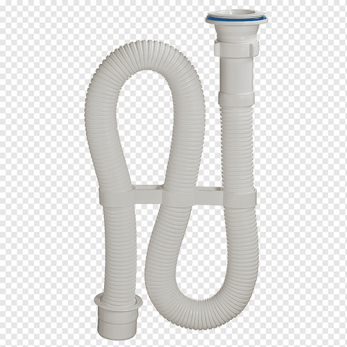 Сифон гофрированный VIR 1,2 м с нержавеющей чашкой д. 70 мм (д. 40/50)