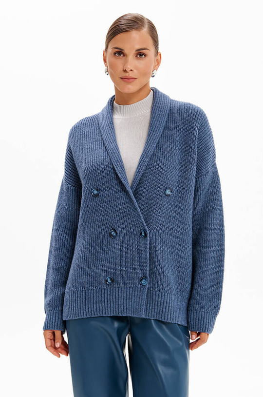 1948 Кардиган женский (дымчато-голубой)