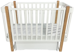 Детская кроватка Антел Nezabudka 2 поперечный маятник c ящиком белый/бук