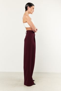 Брюки-палаццо бордовые