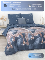 Постельное белье 1 5 спальное, бязь, 100% хлопок, наволочки 70х70