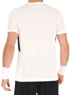 Мужская теннисная футболка Lotto Tech и D4 Tee - bright white/sharp green