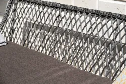 "Латте" диван двухместный из искусственного ротанга, цвет графит