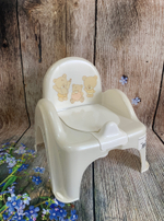 Горшок Стульчик  "Мишка" (white-белый)