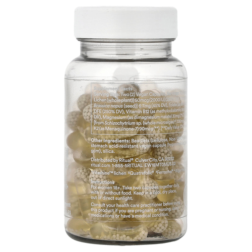 Ritual, Essential for Women, мультивитамины для женщин старше 18 лет, с мятным вкусом, 60 веганских капсул