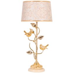 Настольная лампа Терра Spring Айвори с абажуром Тюссо Vatican (Ватикан) Крем