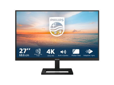 Монитор 27" PHILIPS 27E1N1800AE/01 IPS 3840x2160 60Hz 4мс 350кд/м 1000:1 HDR10 2xHDMI DP Черный