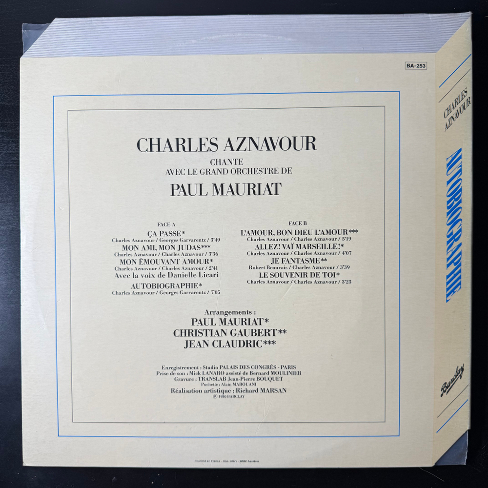 Charles Aznavour ‎– Autobiographie (Франция 1980г.)