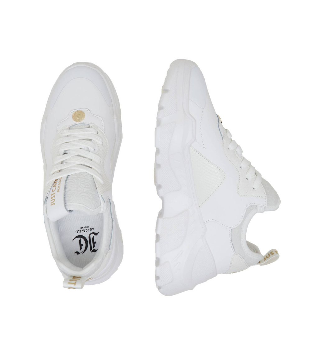 Кожаные кроссовки Just Cavalli - белый(76RA3SL2ZP404)