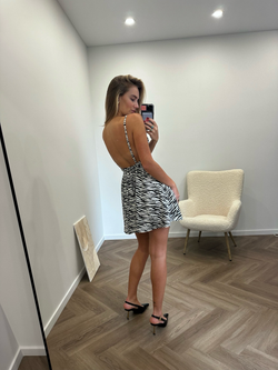 Платье Blossom мини зебра