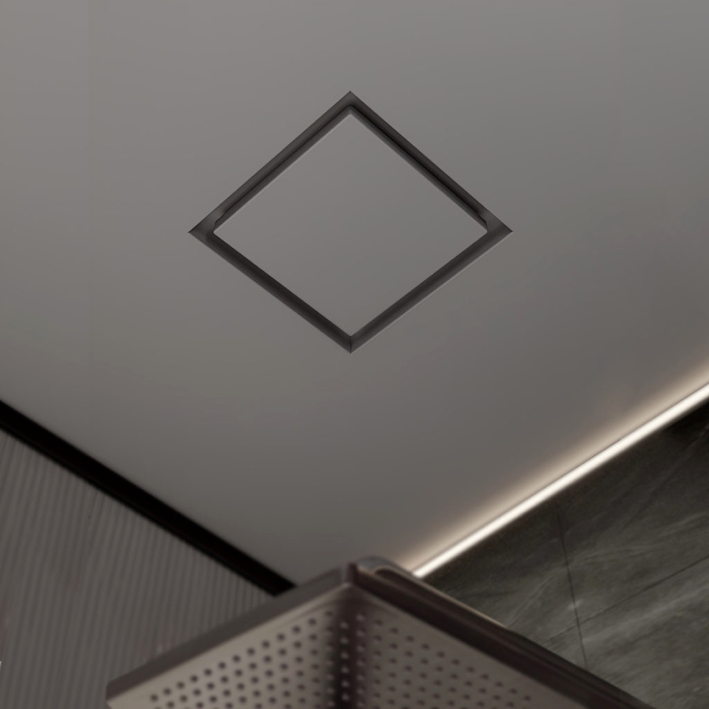 Диффузор под покраску скрытого монтажа SECRET SOFT FRAME 100/90 с приточно-вытяжным вентилятором