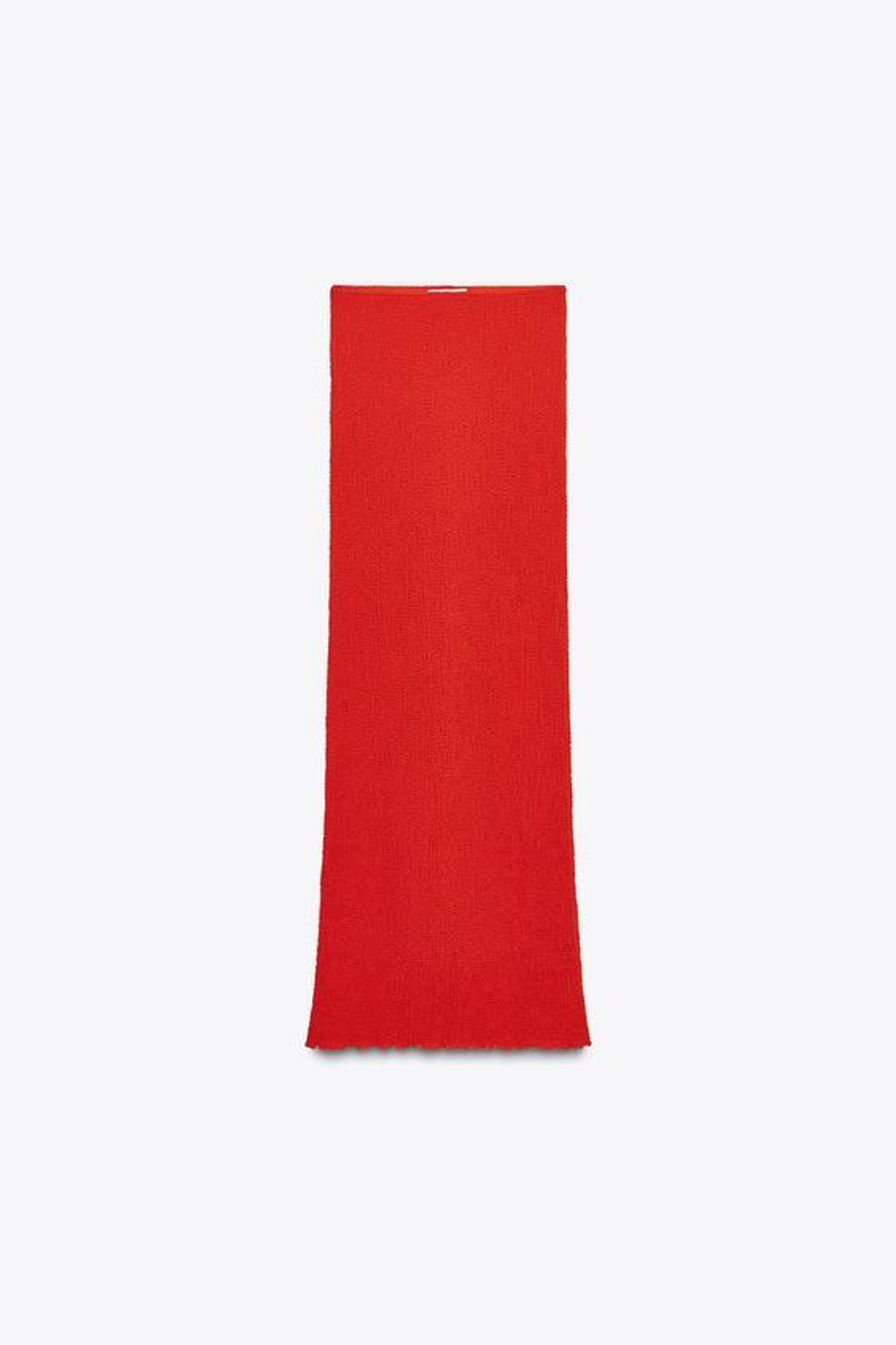 ZARA ДЛИННАЯ ЮБКА С ТЕКСТУРОЙ, КРАСНЫЙ