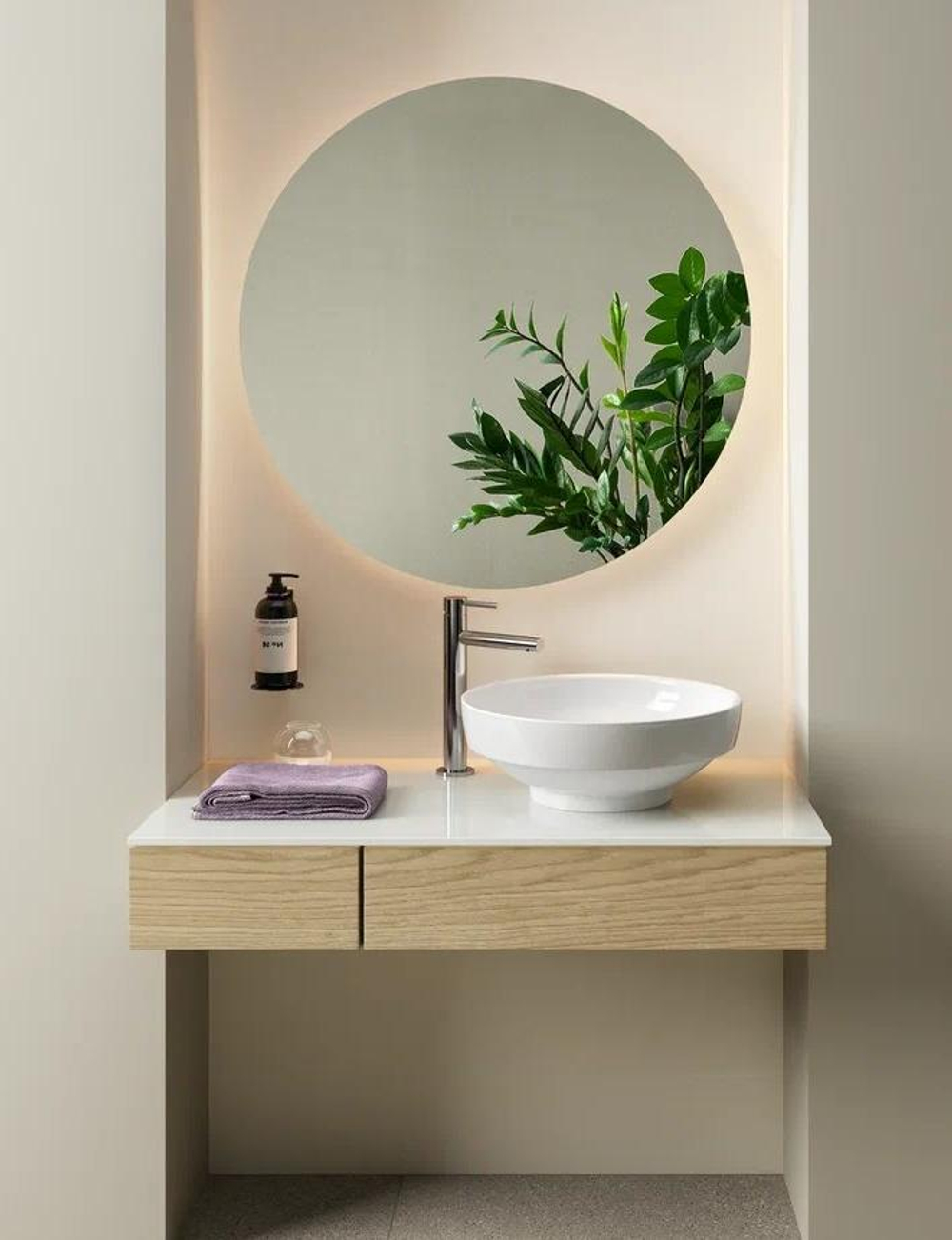 Тумба с раковиной VitrA Origin 90 см R 65678, дуб