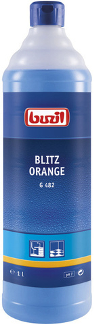 Blitz Orange, нейтрал/универсальное моющее ср-во со свежим ароматом апельсинов, Buzil 1 л.