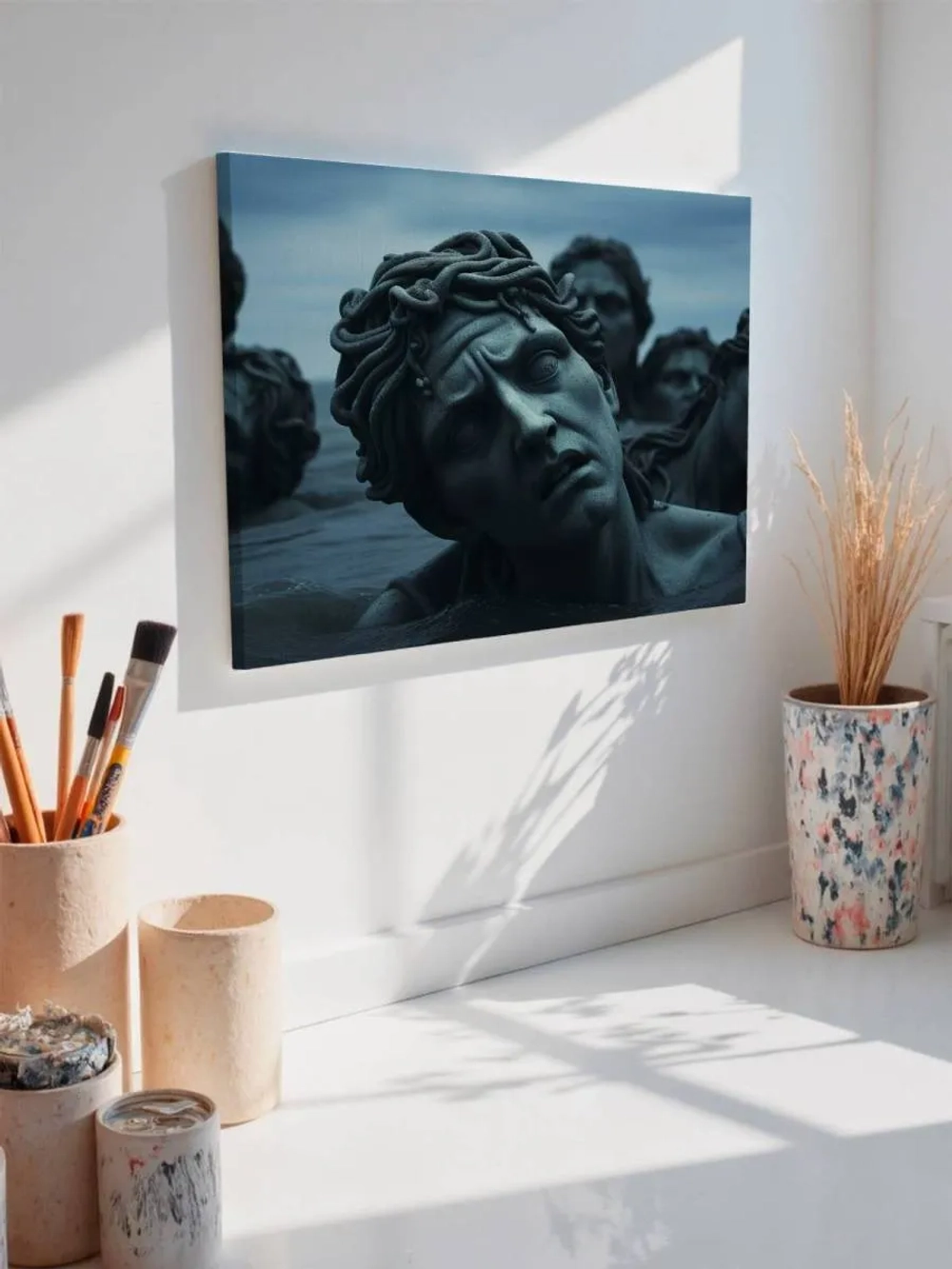 Картина на стену 40 X 50 Статуи в воде