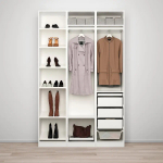 Шкаф с зеркалом - IKEA PAX/BERGSBO/ÅHEIM/AHEIM/ПАКС/БЕРГСБО/ОХЕЙМ ИКЕА, 38х150х236,4 см, белый
