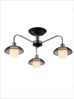 Люстра потолочная EINURA  E14*3*40W черный, никель
