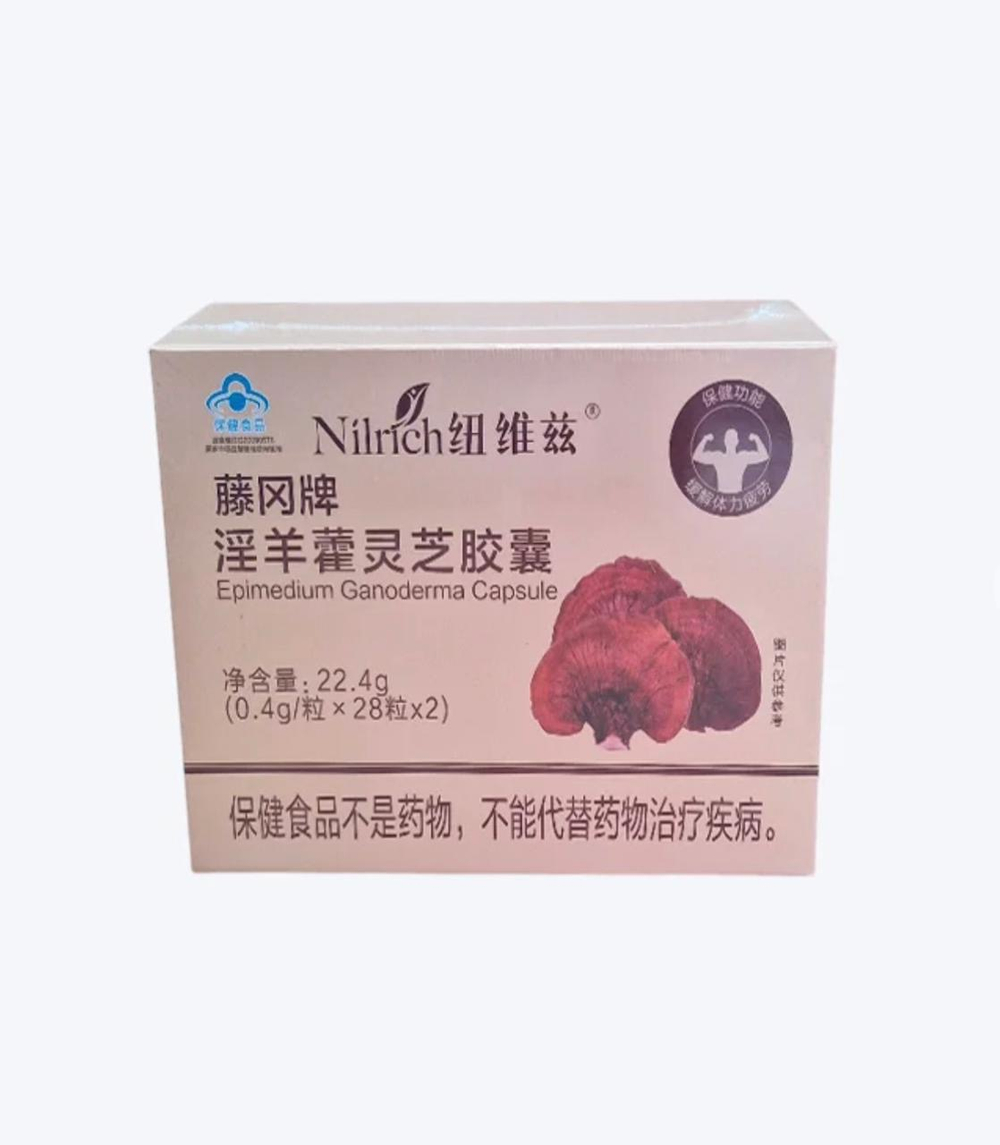 Эпимедиум NILRICH Fujioka и капсулы Ganoderma, 22,4 г.