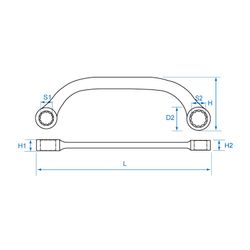 KING TONY (19501214) Ключ накидной стартерный 12х14 мм