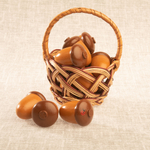 Счетный материал 12 желудей в льняном мешочке, Леснушки