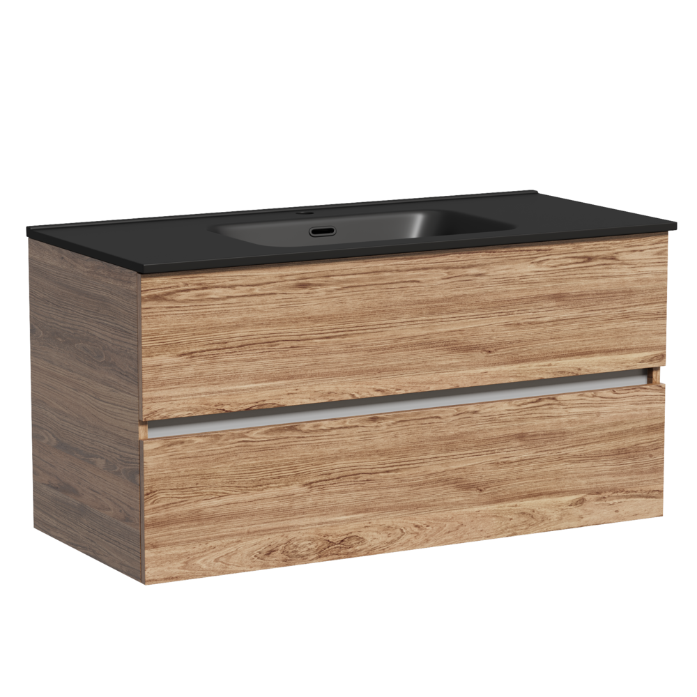 Тумба подвесная под раковину Sancos Urban, дуб чарльстон 990х450х550