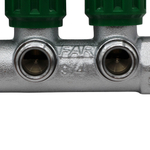 Коллектор регулирующий FAR 3/4" (ВР-НР) с 3 отв. 1/2"EU с вставкой под плоское уплотнение