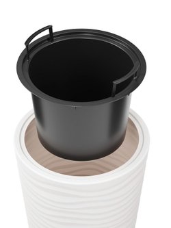 Кашпо для цветов напольное (со вставкой 10 л.) 43 л. белый (8078)