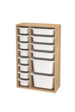 Стеллаж с ящиками RUYA - дуб