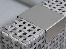 "Тито" лаунж-зона из искусственного ротанга, цвет серый