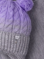 Шапка для девочки осенняя вязаная и снуд