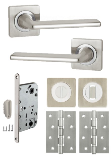 Комплект дверных ручек с магнитной защелкой TREND