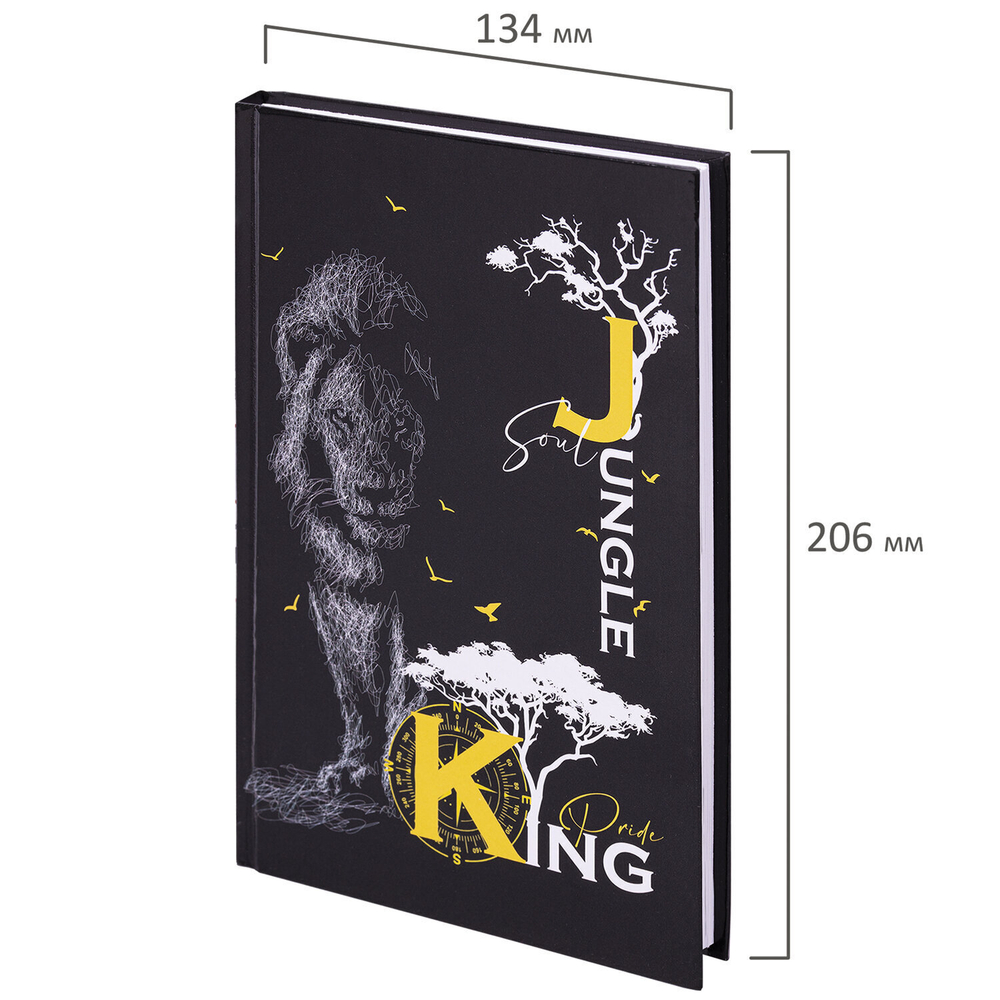 Блокнот А5 (134х206 мм) 80 л. твёрдый клетка STAFF "Lion" (5 штук в упаковке)