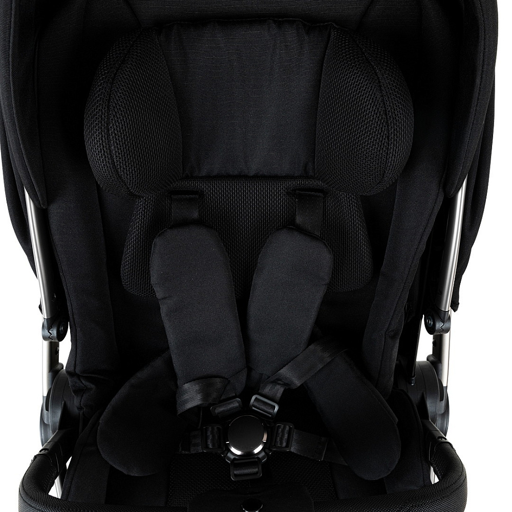 Детская коляска Pituso Teffy 4 в 1 с автокреслом Baesa Black с базой Caviar Black/Graphite