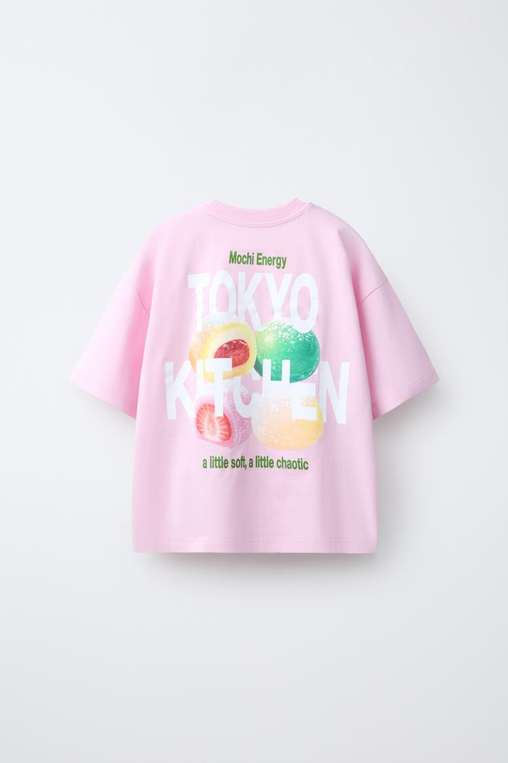 ZARA ФУТБОЛКА С ПРИНТОМ «МОТИ», РОЗОВЫЙ