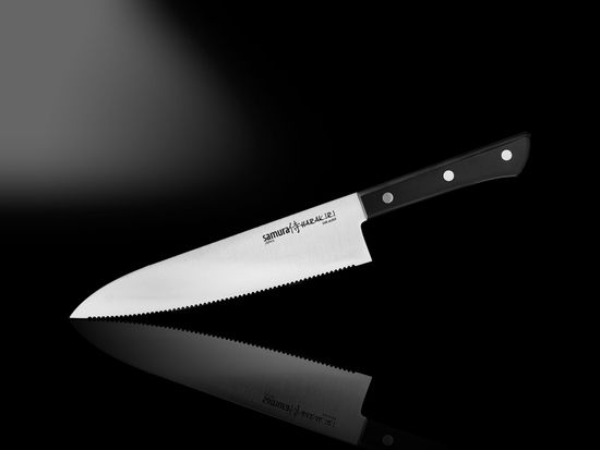 Шеф нож серрейтор HARAKIRI Samura SHR-0086B