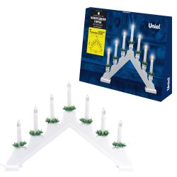 ULD-L7101-007-SWA WARM WHITE IP20 WHITE BRIDGE Фигура светодиодная Новогодняя горка. 39.5х30.5см. 7 светодиодов. Теплый белый свет. Корпус белый. Материал пластик. TM Uniel