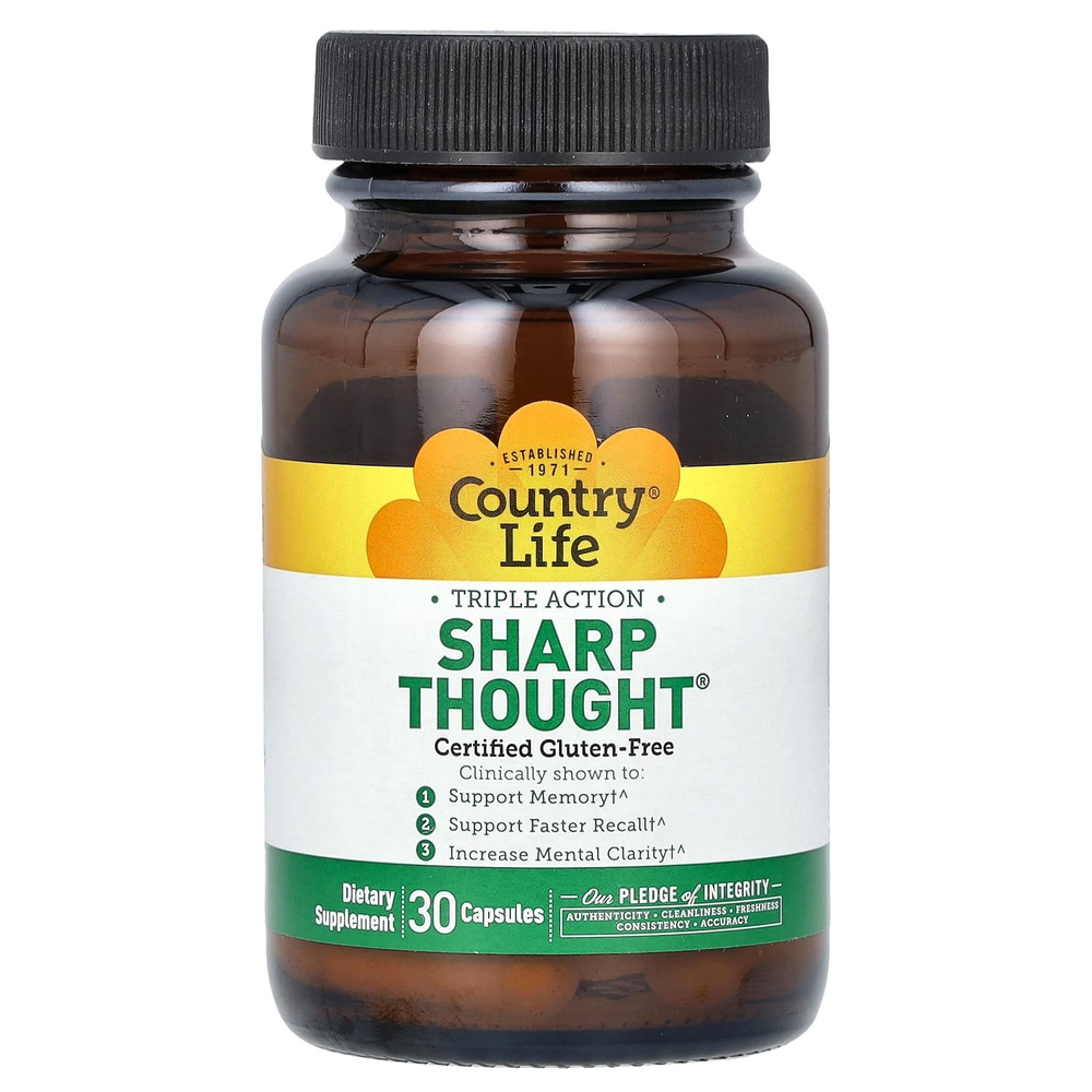 Country Life, Sharp Thought, тройное действие, 30 капсул