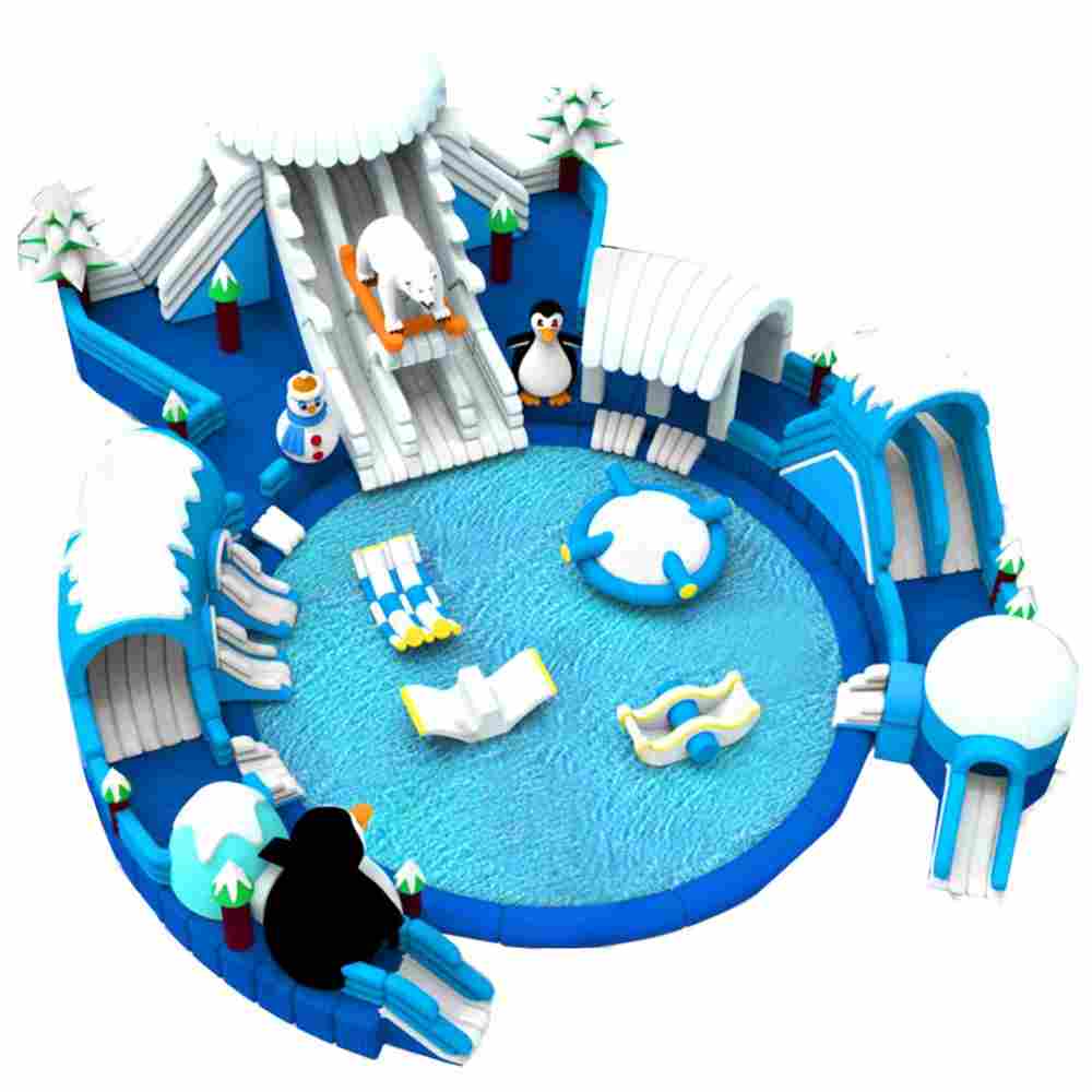 Наземный надувной аквапарк «Морское царство 2» 23*23*6 м