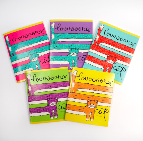 Тетради А5 48л. Скрепка. Клетка-Кототакса